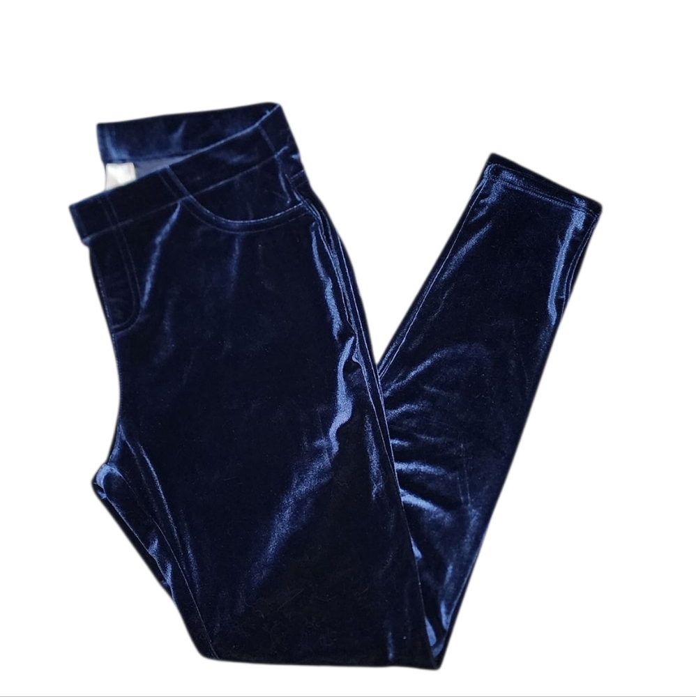 Midnight Blue Velveteen Leggings